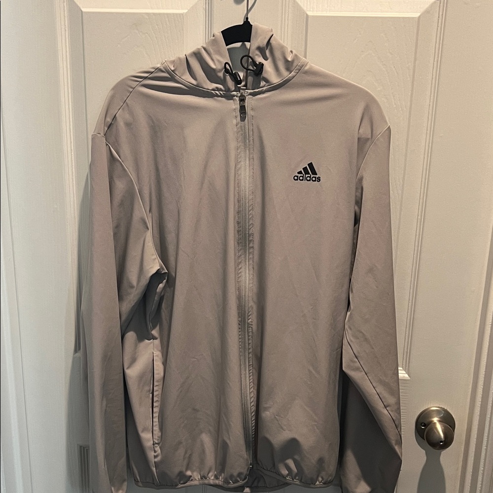 Adidas Men's Light Gray Windbreaker